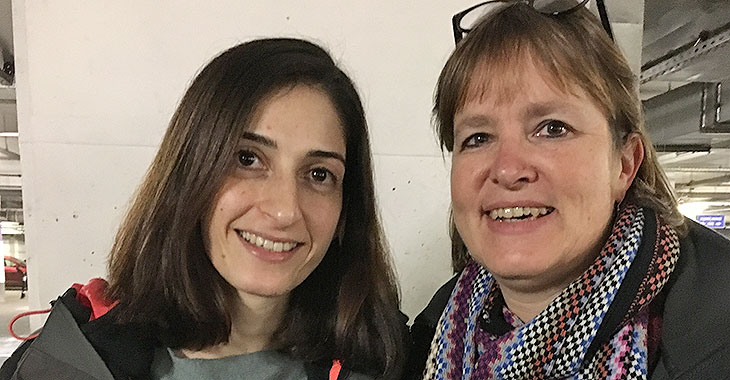 Erleichtert: Mesale Tolu und Heike Hänsel in Istanbul