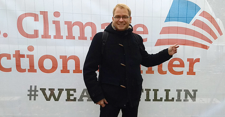 Lorenz Gösta Beutin bei der Weltklimakonferenz in Bonn